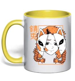 Чашка с цветной ручкой