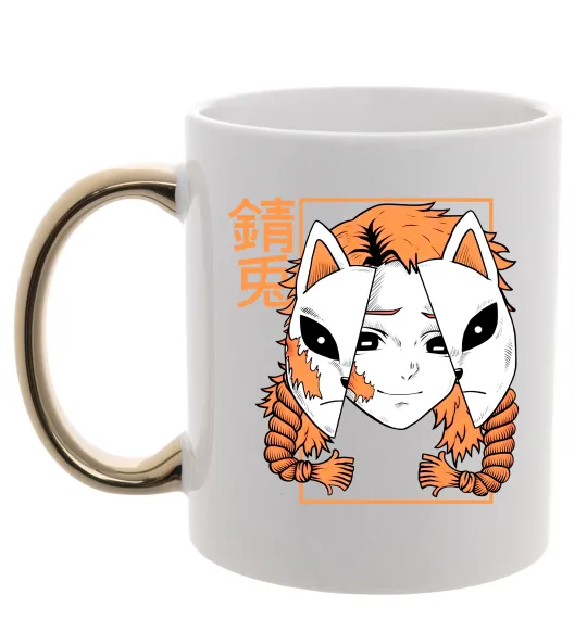 Чашка з кольоровою ручкою Вбивця демонів Сото Золото фото