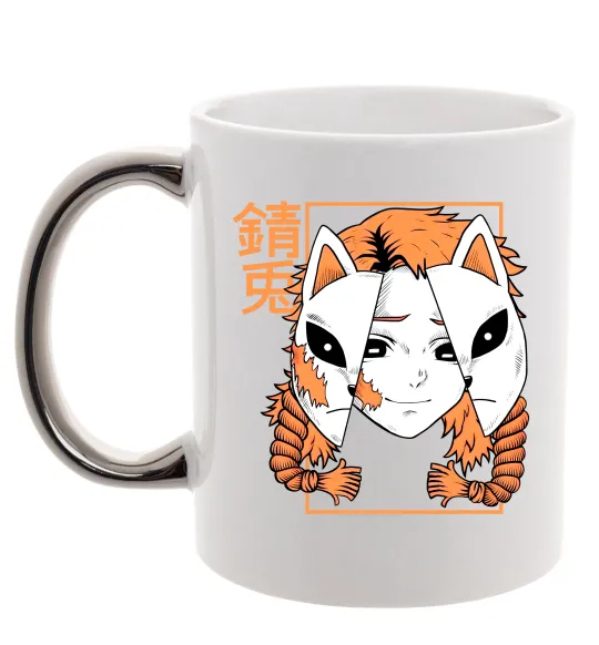 Чашка з кольоровою ручкою Вбивця демонів Сото Срібло фото