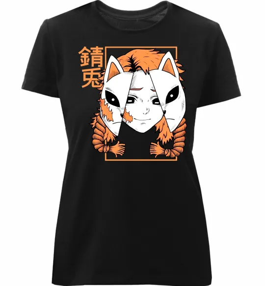 Женская премиум футболка Вбивця демонів Сото Черный фото