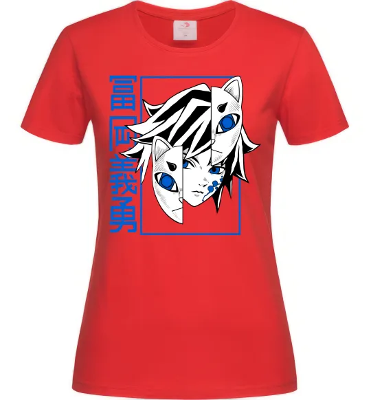 Женская футболка Клинок який знищує демонів Томіока Красный фото