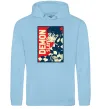 Женская толстовка (худи) Demon Slayer art Голубой фото