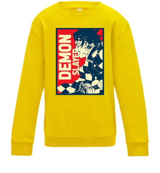 Детский Свитшот Demon Slayer art Солнечно желтый фото