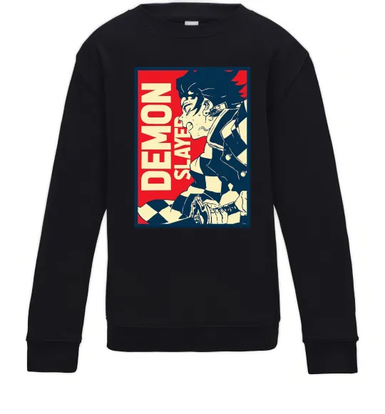 Детский Свитшот Demon Slayer art Черный фото