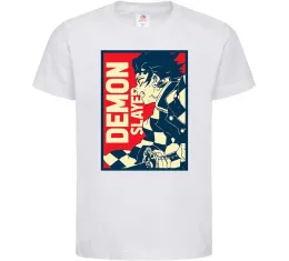 Детская футболка Demon Slayer eyes Лимонный фото