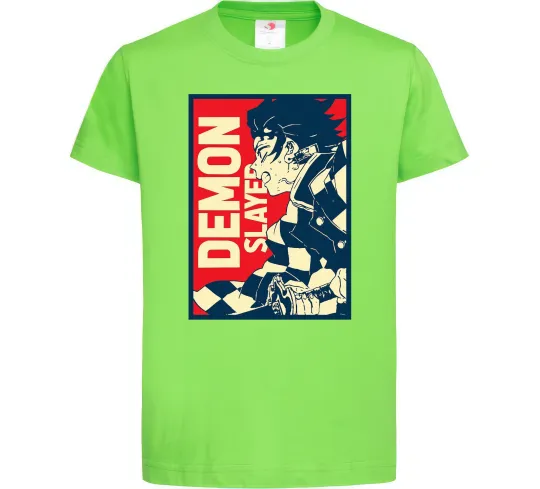 Детская футболка Demon Slayer art Лаймовый фото