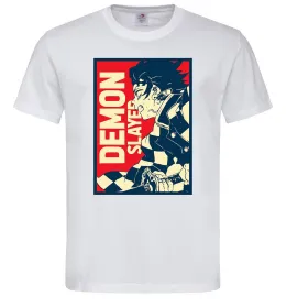 Мужская футболка Demon Slayer art Белый фото