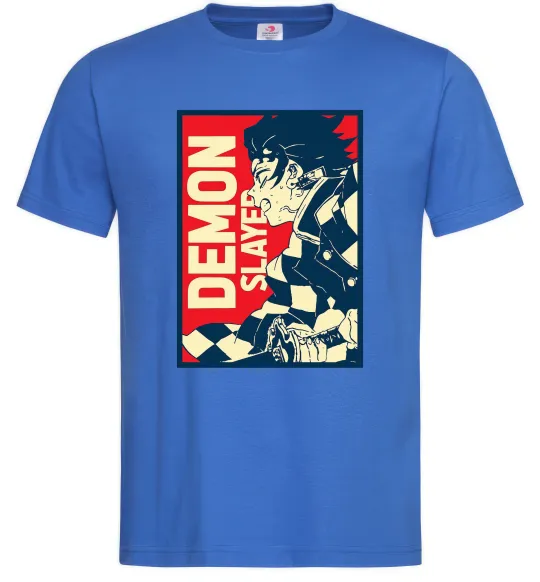 Мужская футболка Demon Slayer art Ярко-синий фото