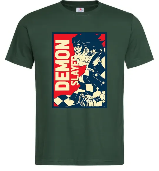 Мужская футболка Demon Slayer art Темно-зеленый фото