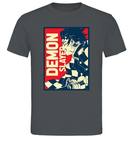 Мужская футболка Demon Slayer art Графит фото