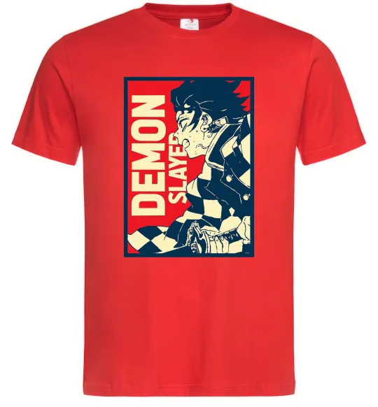 Мужская футболка Demon Slayer art Красный фото