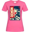 Женская футболка Demon Slayer art Ярко-розовый фото