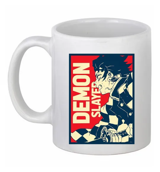 Чашка керамическая Demon Slayer art Белый фото