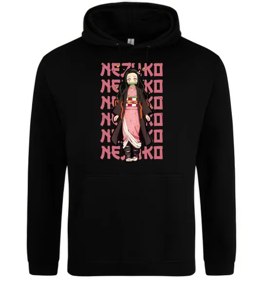 Мужская толстовка (худи) Nezuko Demon Slayer Черный фото