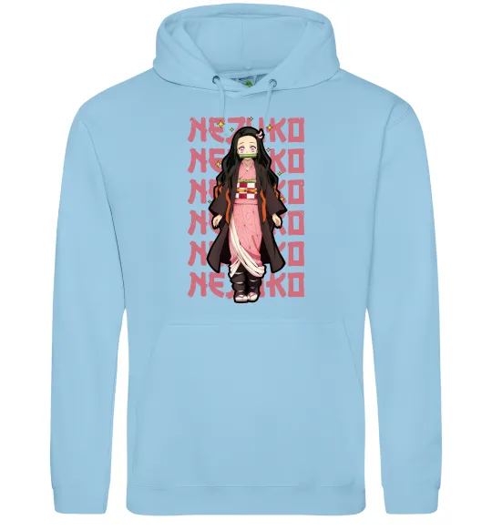 Женская толстовка (худи) Nezuko Demon Slayer Голубой фото