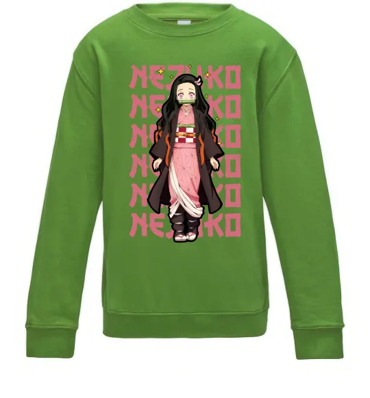 Детский Свитшот Nezuko Demon Slayer Лаймовый фото