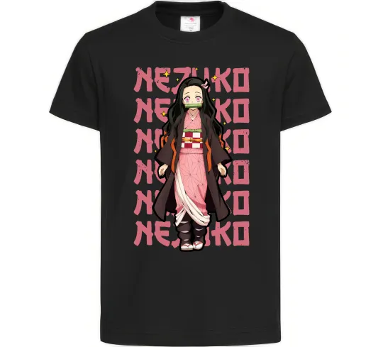 Детская футболка Nezuko Demon Slayer Черный фото