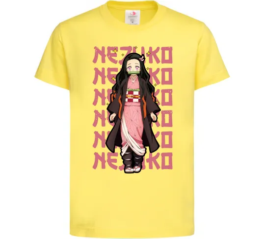 Детская футболка Nezuko Demon Slayer Лимонный фото
