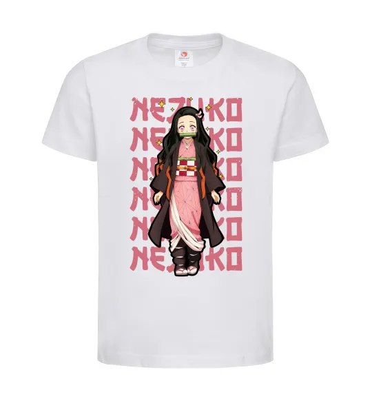 Детская футболка Nezuko Demon Slayer Белый фото