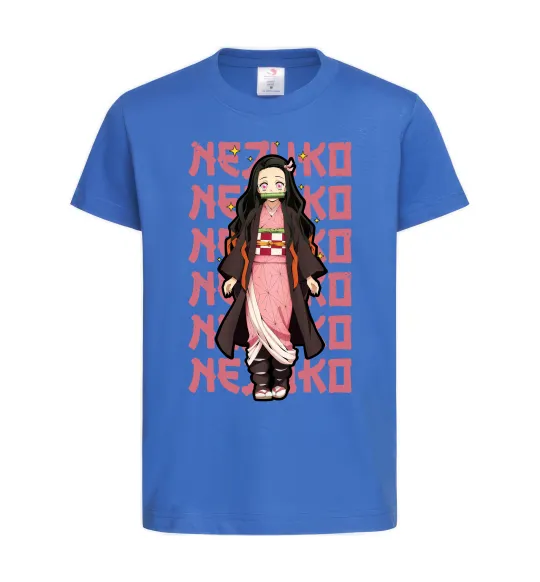 Детская футболка Nezuko Demon Slayer Ярко-синий фото