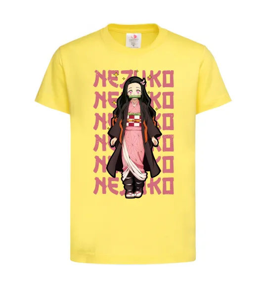 Детская футболка Nezuko Demon Slayer Лимонный фото