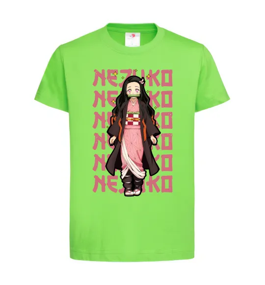 Детская футболка Nezuko Demon Slayer Лаймовый фото