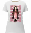 Женская премиум футболка Nezuko Demon Slayer Белый фото