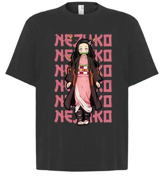 Футболка Оверсайз Nezuko Demon Slayer Чорний фото