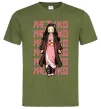 Мужская футболка Nezuko Demon Slayer Оливковый фото