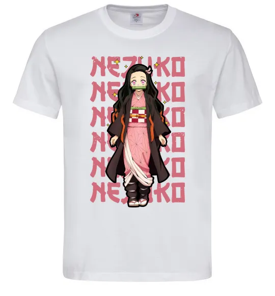 Мужская футболка Nezuko Demon Slayer Белый фото