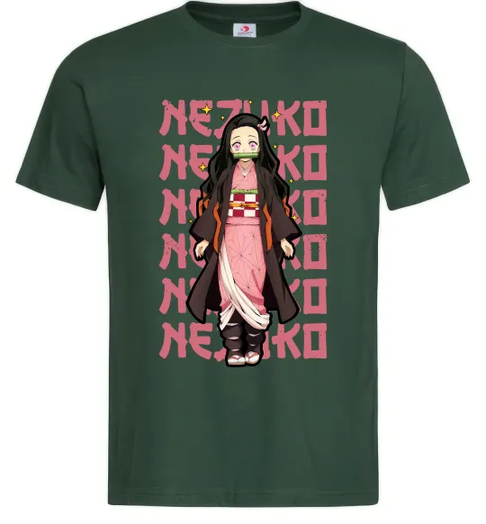 Мужская футболка Nezuko Demon Slayer Темно-зеленый фото