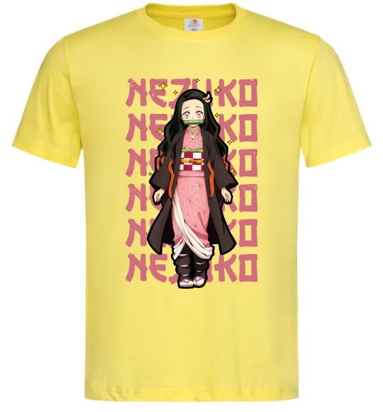 Мужская футболка Nezuko Demon Slayer Лимонный фото