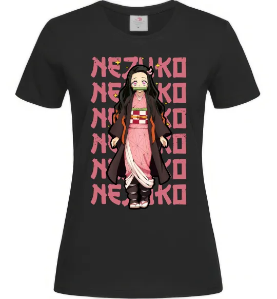 Женская футболка Nezuko Demon Slayer Черный фото