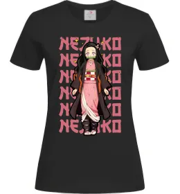 Женская футболка Nezuko Demon Slayer Черный фото