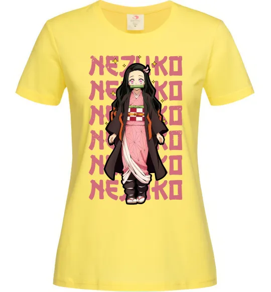 Женская футболка Nezuko Demon Slayer Лимонный фото