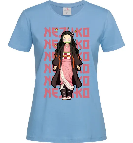Женская футболка Nezuko Demon Slayer Голубой фото