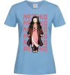 Женская футболка Nezuko Demon Slayer Голубой фото