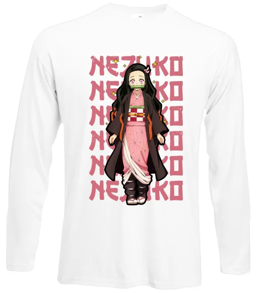 Лонгслив Nezuko Demon Slayer Белый фото