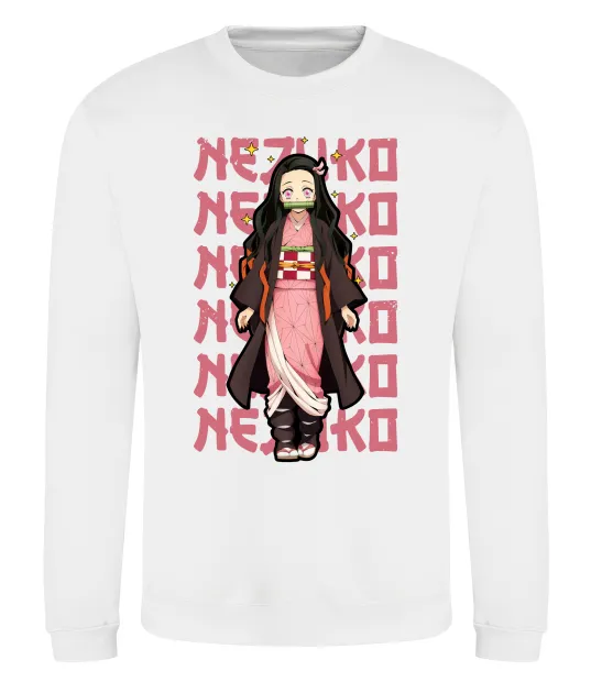 Свитшот Nezuko Demon Slayer Белый фото