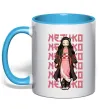 Чашка с цветной ручкой Nezuko Demon Slayer Голубой фото