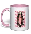 Чашка с цветной ручкой Nezuko Demon Slayer Нежно розовый фото