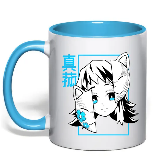 Чашка с цветной ручкой Макомо Demon Slayer Голубой фото