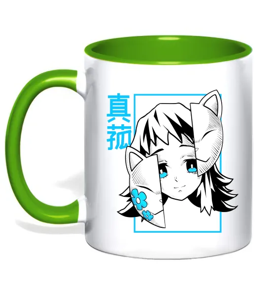 Чашка с цветной ручкой Макомо Demon Slayer Зеленый фото