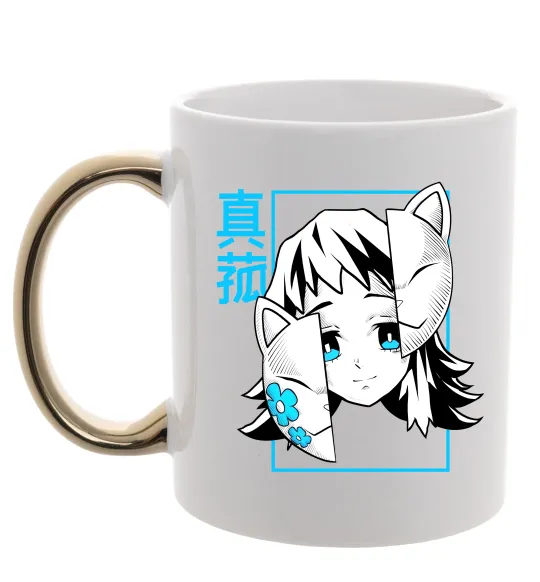 Чашка с цветной ручкой Макомо Demon Slayer Золото фото