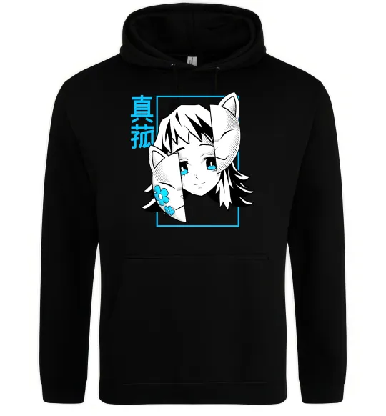 Мужская толстовка (худи) Макомо Demon Slayer Черный фото