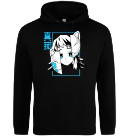 Женская толстовка (худи) Макомо Demon Slayer Черный фото