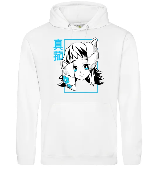 Женская толстовка (худи) Макомо Demon Slayer Белый фото