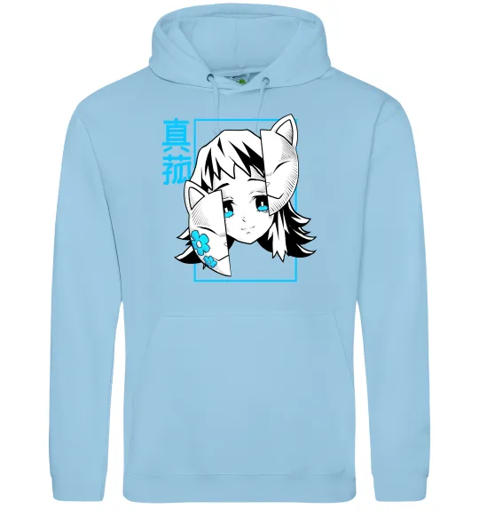 Жіноча толстовка (худі) Макомо Demon Slayer Блакитний фото