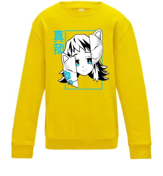 Дитячий світшот Макомо Demon Slayer Сонячно жовтий фото