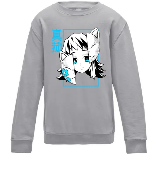 Дитячий світшот Макомо Demon Slayer Сірий меланж фото